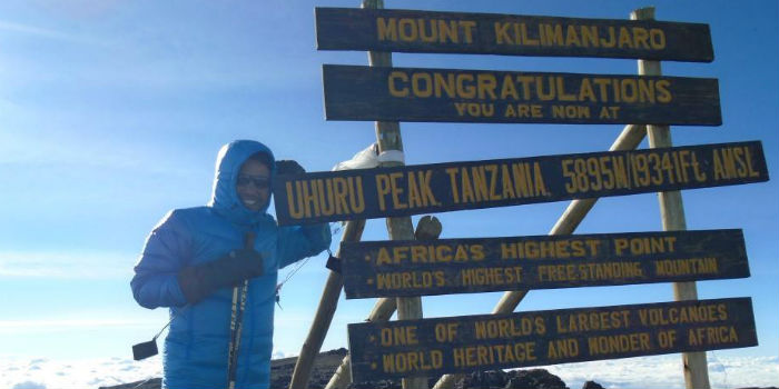 Girish on Mt. Kilimanjaro