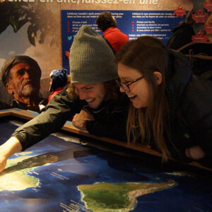 The topographical map in the exhibition has been one of the most popular interactive features of Together.