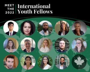 A collage of headshots from the 2022 International Youth Fellows.