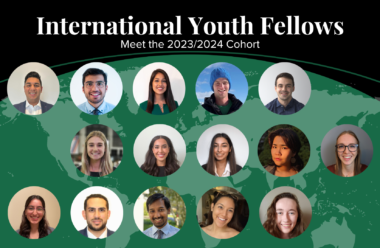 A collage of headshots from the 2023 International Youth Fellows.