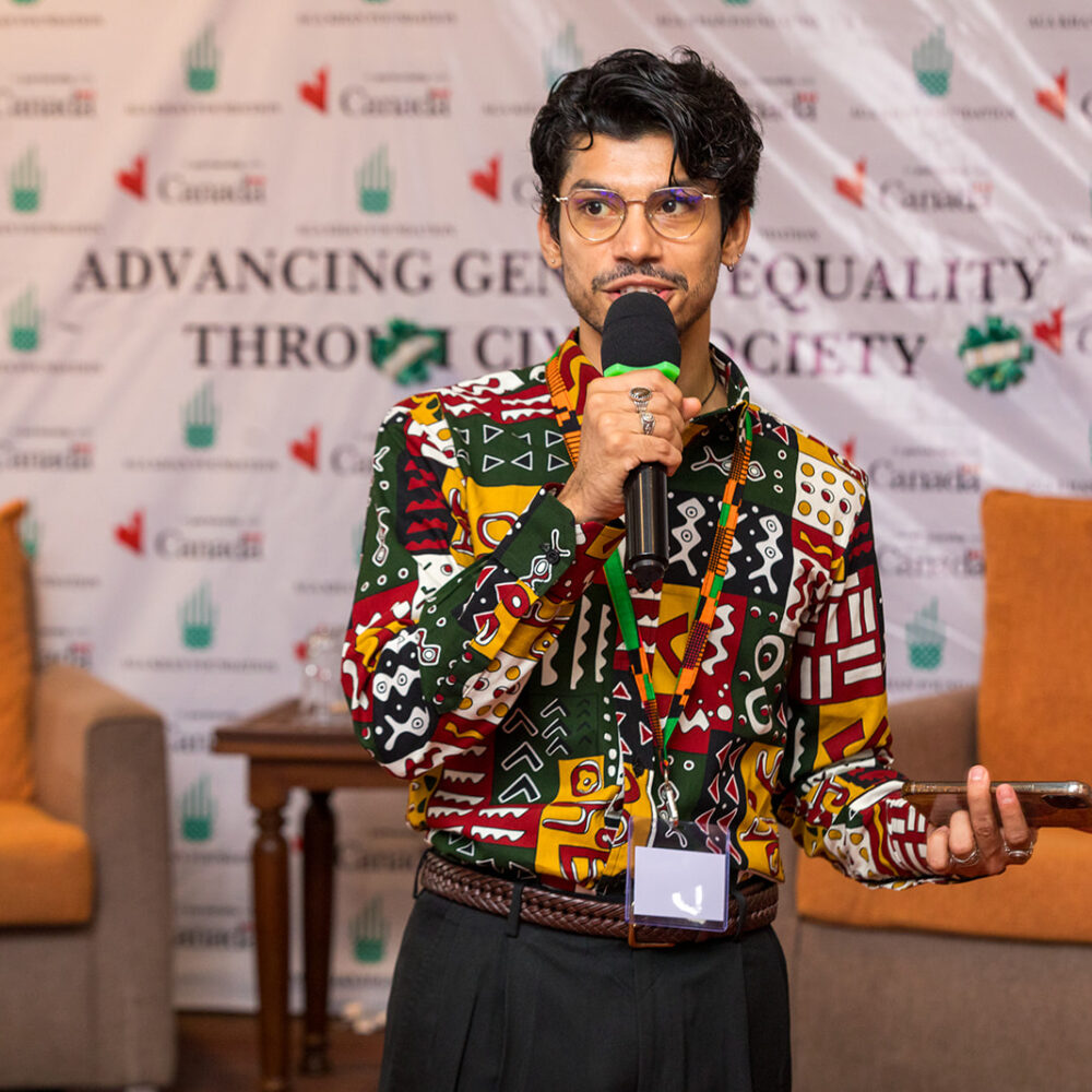 ADVANCING GENDER EQUALITY THROUGH CIVIL SOCIETY Muhammad at the Advancing Gender Equality through Civil Society Global Learning Event. Credit: BIGZ Image / AKF