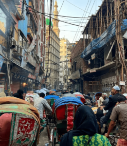 A busy street in Dhaka.