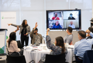 Fatema Z. Sumar facilitates development session.