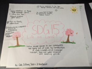 A poster about SDG 15: Life on Land.